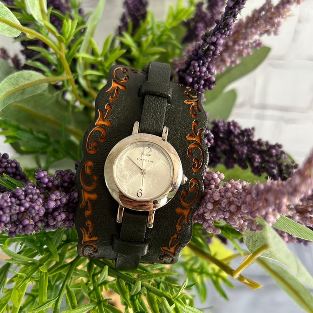 Tokyobay genuine leather band watch
